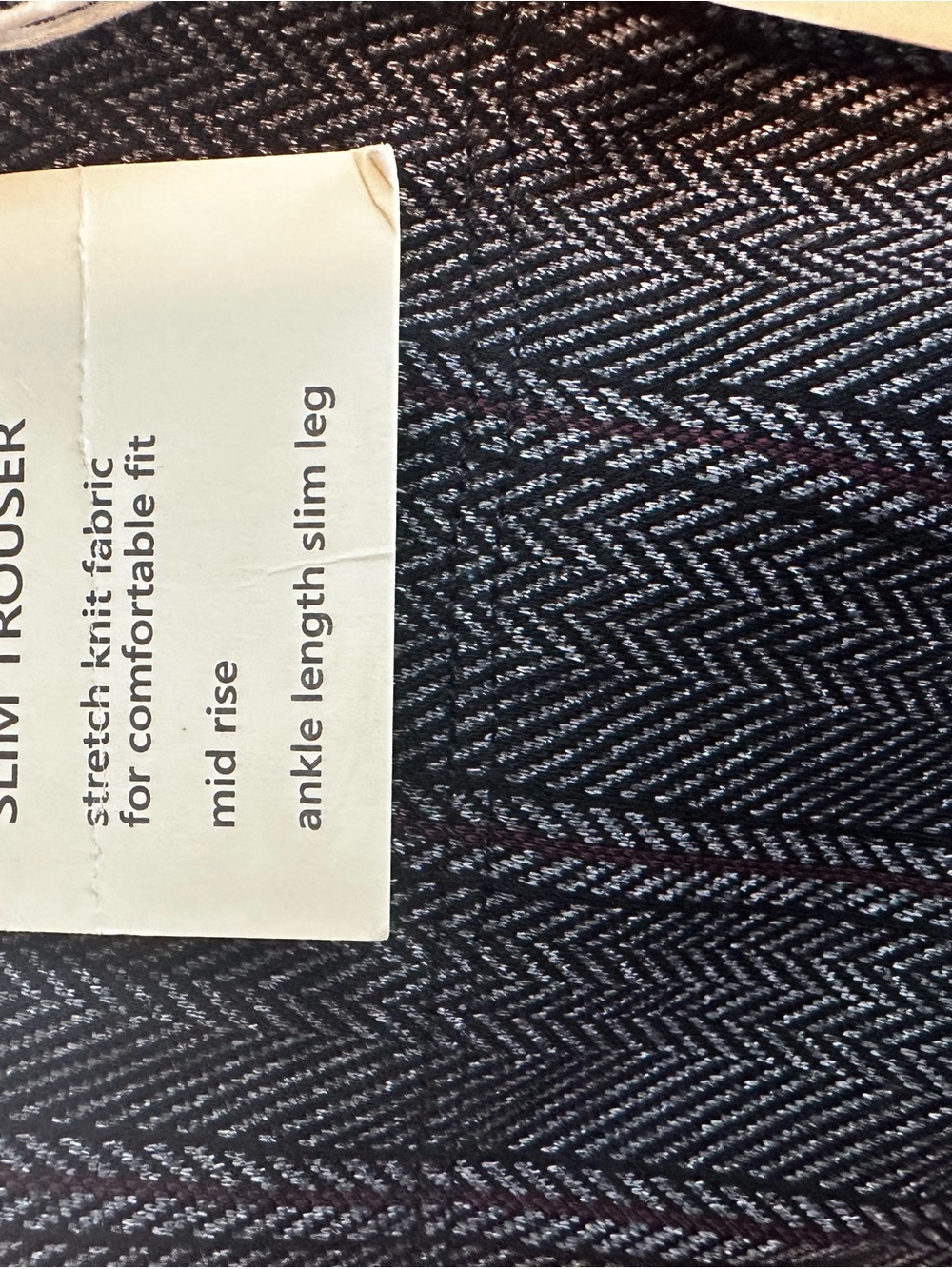 Max Studio Black & White Herringbone Slim Trousers - Picture 4 of 9